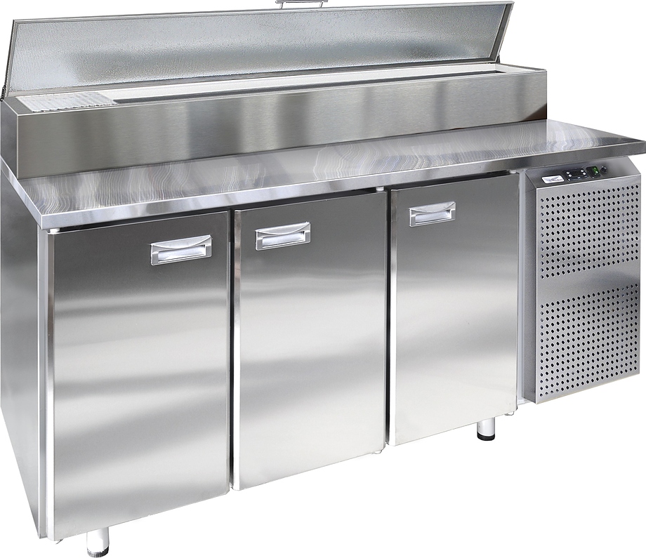 Стол холодильный для пиццы  СХСпц-700-3(1/6) (боковой холодильный агрегат)