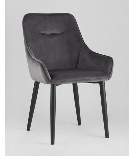 Стул Диана велюр серый