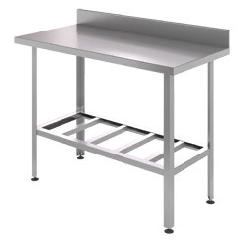 Стол производственный  СПнб 1000х700х870 с колесами (ПРОФ) борт