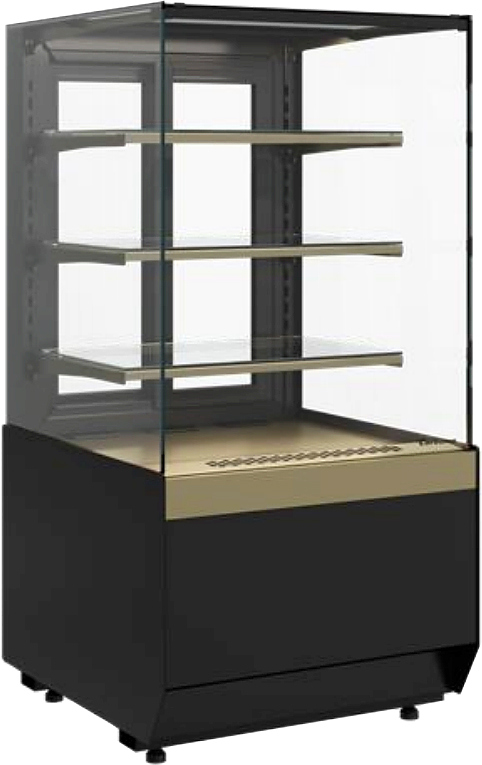 Витрина кондитерская Carboma KC70 VM 1,3-1 Light версия 2.0 (Bronze 9005/0109)