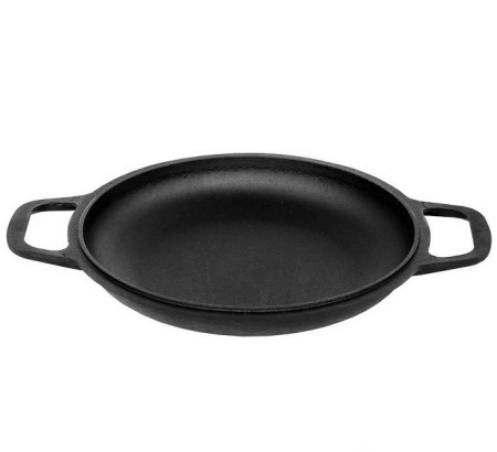 Сковорода d=24 см. h=3,5 см. чугун с 2 ручками