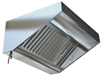 Вытяжн. зонт нерж. съемные решетки-жироуловители 1700*1100*400