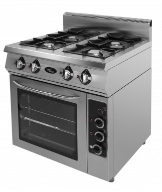 ПЛИТА 4-Х ГОРЕЛОЧНАЯ ГАЗОВАЯ Ф4ПДГ/800 (С ЭЛЕКТРИЧЕСКОЙ ДУХОВКОЙ) GRILL MASTER