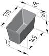 Форма для хлеба  11А (170 х 95 х 90 мм)