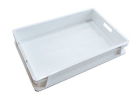 Контейнер для теста 600*400* 75 мм. прямой, сплошной, морозостойкий, белый (крышка 49164) 