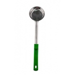 Половник 0,12 л. L ручки 27 см. d=8,6 см. нерж. плоское дно с пластик. ручкой зелён. MGsteel /1/72/