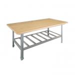Стол кондитерский СКб-1500х700х870 мм. (столешница дерево - бук, каркас окрашенный)