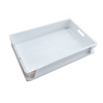 Контейнер для теста 600*400* 75 мм. прямой, сплошной, морозостойкий, белый (крышка 49164) 